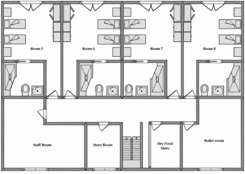 Bedroom floor plan of Chalet Edelweiss in Les Coches, La Plagne