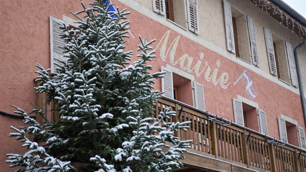 Traditional mairie building in the centre of St Martin de Belleville