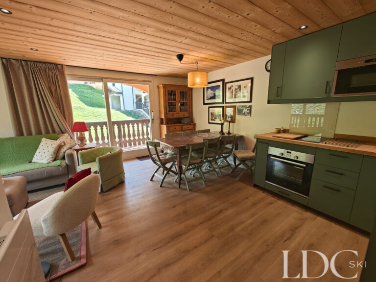 Biollay 43 open-plan lounge, dining area and kitchen in St Martin de Belleville