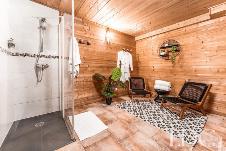 Sauna and relaxation area at Cairn Lodge in Morzine