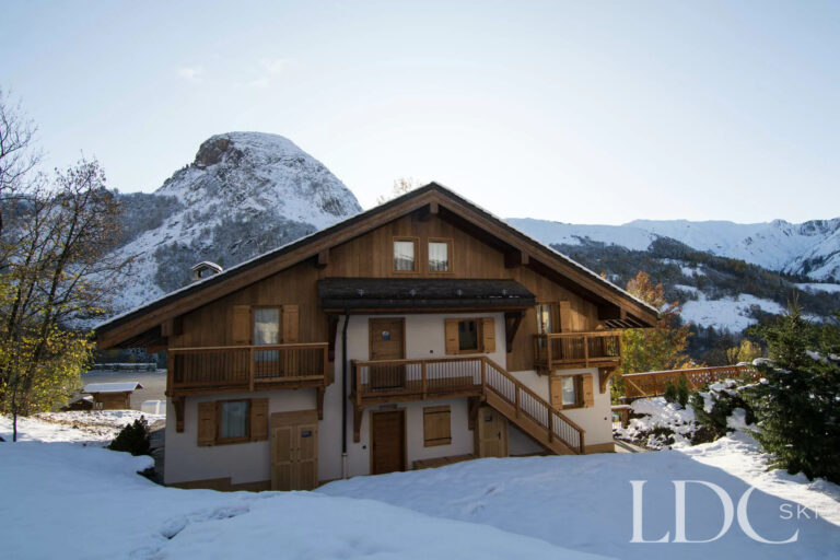 Full exterior of Chalet Camarine in St Martin de Belleville.