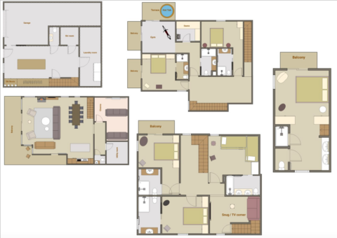 Floor plans for Chalet Lenafaju St Martin de Belleville