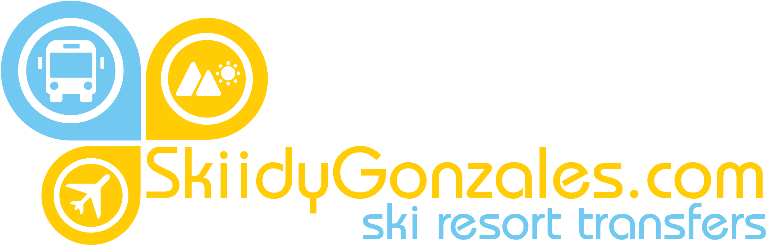 The logo for Skiidy Gonzales Transfers - Airport Transfers in the French Alps