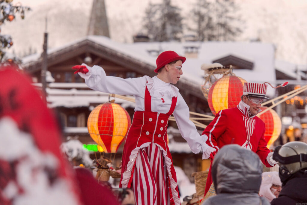 Festive Christmas entertainment in the snowy resort of Courchevel 1850. © David André