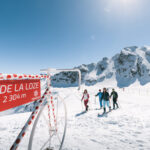 Ski touring through the snowy mountain landscape of the Courchevel ski area. © Courchevel Tourisme
