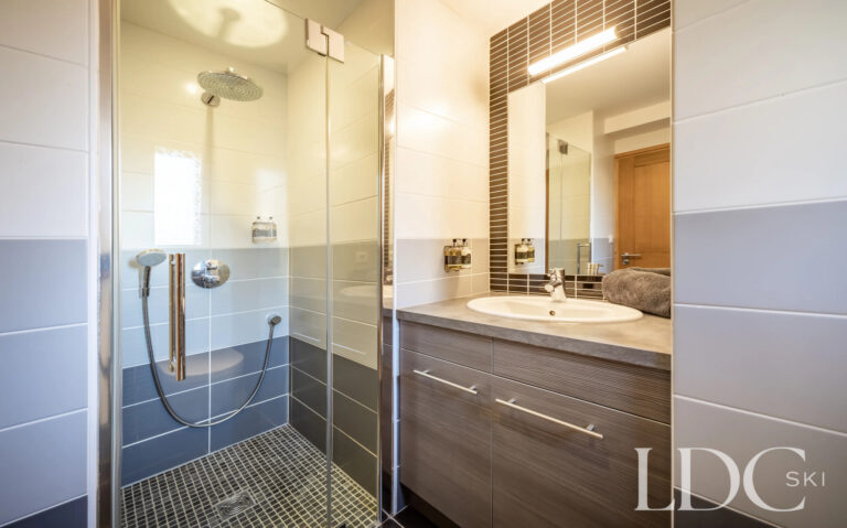 Modern ensuite shower room at Petit Sapin