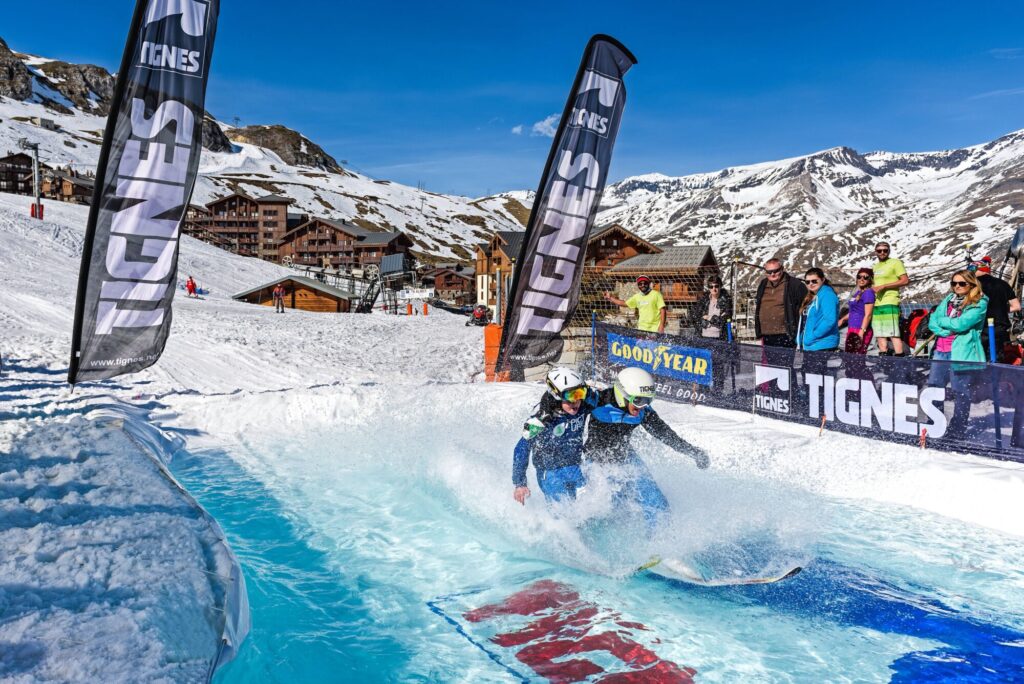 Winter event beside the slopes in Tignes. © Greg Mistral