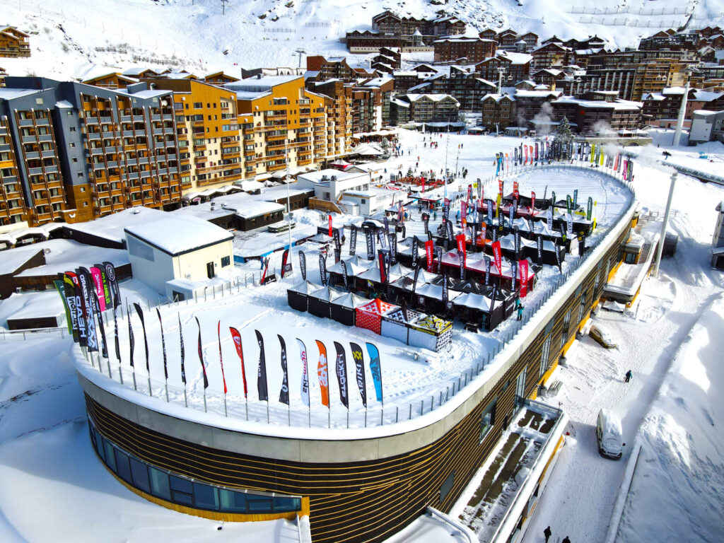 Aerial view of Le Board sports and events centre in Val Thorens. © A. Brot – OT Val Thorens
